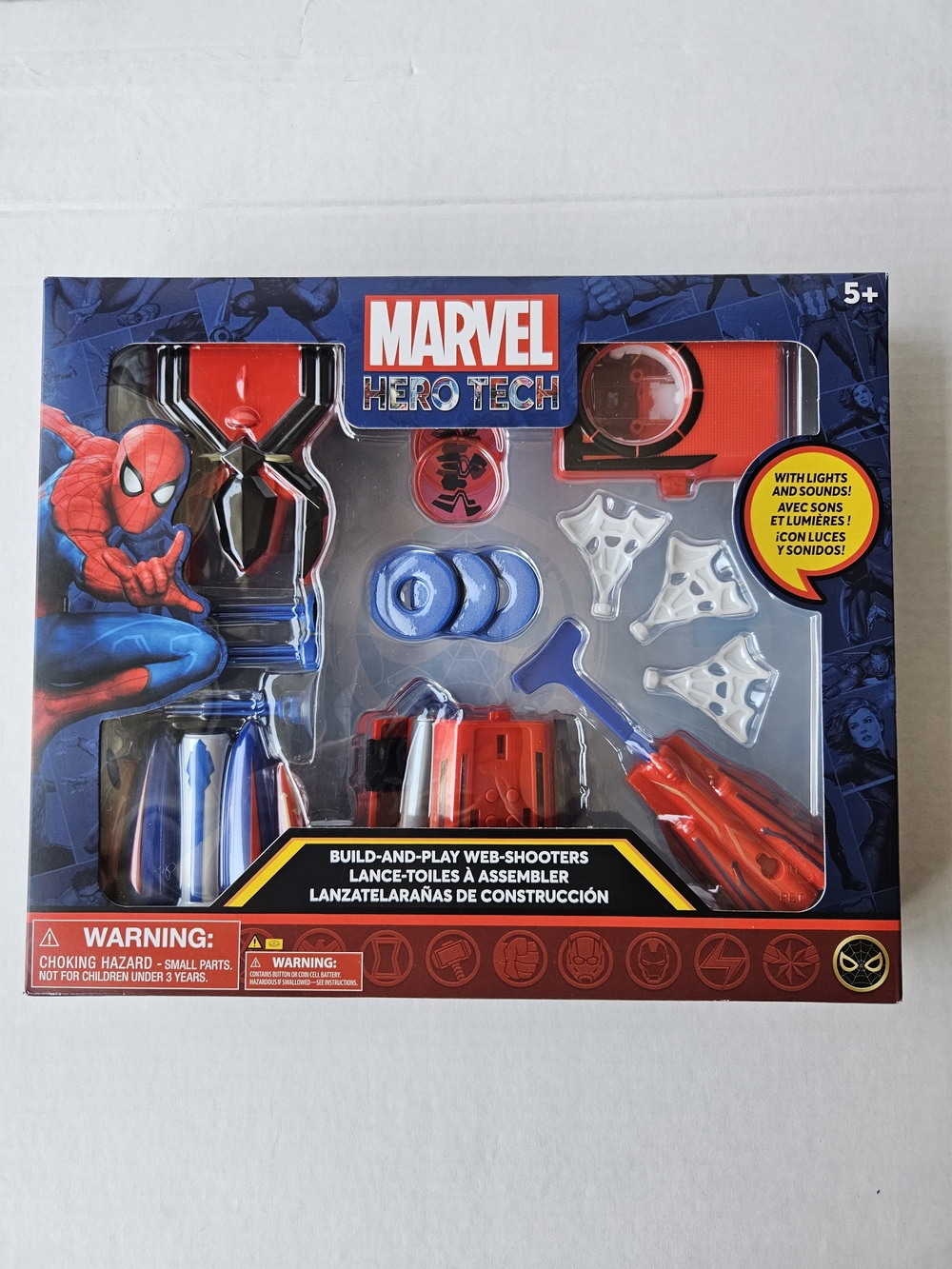Marvel Spider-Man Red and Blue Hero Tech Web-Shooter Playset